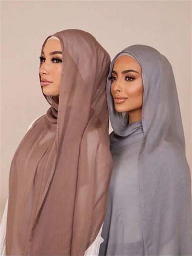 1pc Women Plain Wide Edge Hijab Scarf, Breathable Long Shawl For Daily Prayers & Worship, Classic Style,Beach,Holiday | SHEIN