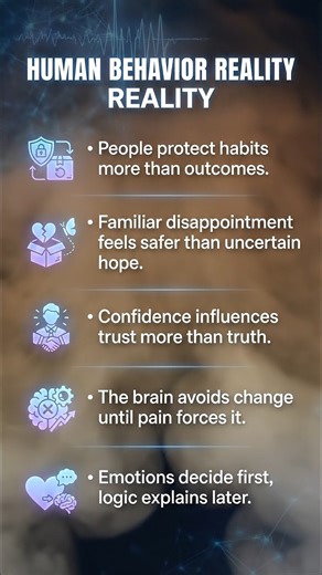 Human behavior follows patterns long before intentions. #HumanBehavior #PsychologyMind #BehavioralScience #DarkFacts #MindAwareness | Human Behavior Psychology