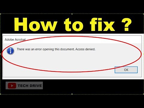 Fix There was an error opening this document. Access denied (solved) | Adobe Reader PDF Error