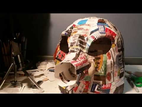 I made inosuke's mask from demon slayer by following a tutorial (check description)