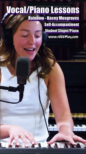 Nikk May - Teaching Allie "Rainbow" (Vocal/Piano Lesson Video) #shorts