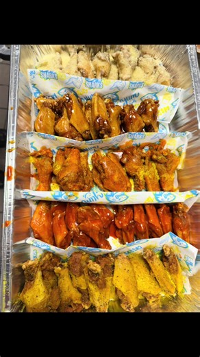 Get the spread they actually came for 🏈🍗 #fypシ #cajuncrab #decaturil #makemeviral #partywings