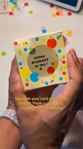 DIY “Peek-A-Boo” Pop-Up Box Card! 🎂✨ #Shorts #Handmade #CardMaking #DIY #DIYIdeas