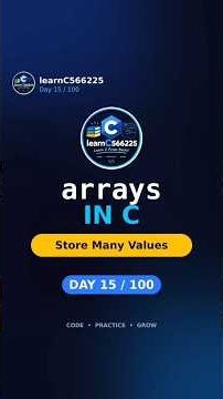 Arrays in C Explained | Day 15/100 #shorts #cprogramming #learnc #codetogether #ccoding #day15