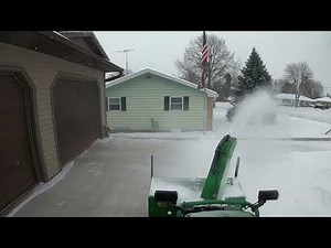JD 47in Heavy Duty Snowblower on a 1025R!
