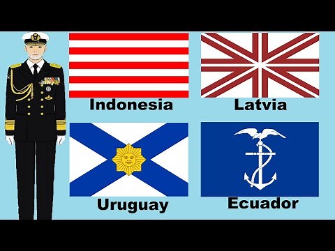 Military Flags of Different Countries - Part 3 (National Flags Vs Military Flags)
