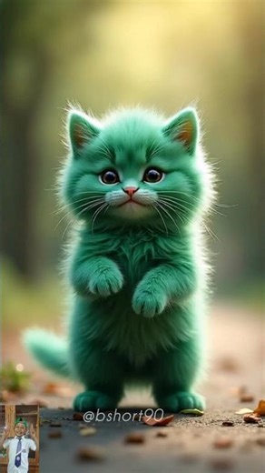 Ultra cute green cat adorable movements 🐾 #cat #cutecat #funnycat #viralcat