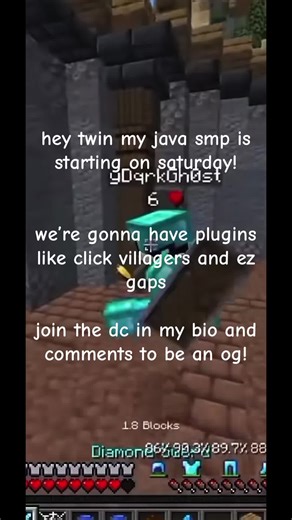 Java smp Ip dropping on Saturday join the dc!! #smp #Minecraft #java #fyp #gaming