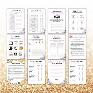 Adult Birthday Games Printable Games for Seniors Citizen Games Born in 70's Adult Party Games Bundle Birthday for Her 70th Birthday - Etsy