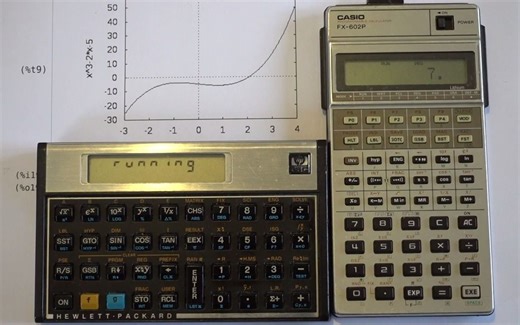 计算求解的比较： Casio FX-602P vs HP-15C