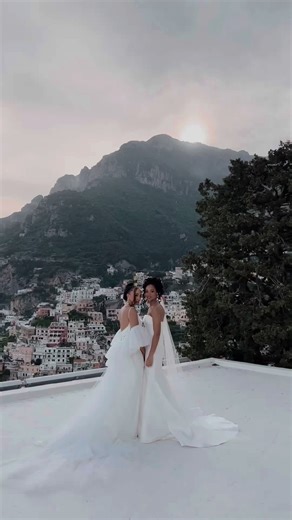 POV: you have the most magical wedding day in Positano, Italy. Video: @juliakaptelova #weddingtiktok #bridetok#italianwedding #2023bride #wlw #lgbtq #wlwwedding #lesbiansoftiktok #queertiktok