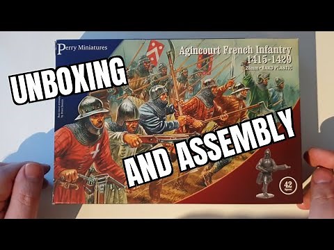 Unboxing and review Agincourt French infantry 1415-1429 - Perry miniatures