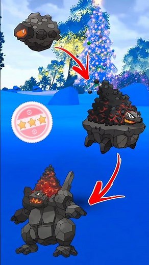 Evolution of 💯 IV ROLYCOLY - CARKOL - COALOSSAL in Pokemon GO #pokemon #pokemongo #shorts