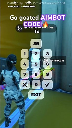 Go goated aimbot code!🔥#fortnite #ad