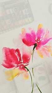 Expressive watercolor florals 🩷 | Joly Poa Watercolorist