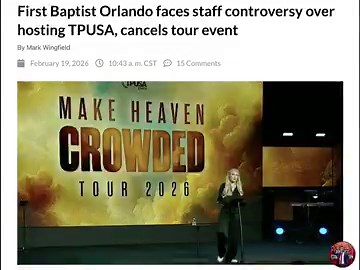 🚨 Another TPUSA "Make Heaven Crowded" Tour Stop Canceled After Church Mutiny! 🫢The house of cards is falling, guys. We have some massive updates on the First Baptist Orlando fallout, and it’s a total disaster for Erika Kirk and the shell of an organization she’s currently running.What was supposed to be a massive tour stop for the "Make Heaven Crowded" tour has been SCRUBBED from both the TPUSA website and the church’s social media. But the real story is what happened behind the scenes.We have