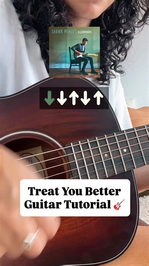 EASY Treat You Better - Shawn Mendes Guitar Tutorial (ONLY 4 CHORDS) 🎸 #shorts