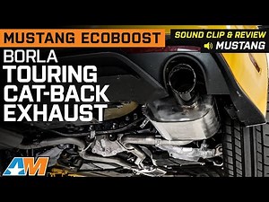 2015-2023 Mustang Ecoboost Borla Touring Cat-Back Exhaust with Black Chrome Tips Review & Sound Clip