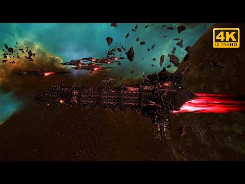 Black Legion vs Imperial Navy - Skalgrim Mod - 4K Quality - Battlefleet Gothic Armada 2