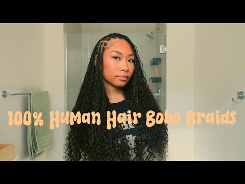 HAIR TUTORIAL ❤︎ Boho Braids Using Only Human Hair [No Synthetic Hair Or Glue Was Used] ft. ‪@Ywigs‬