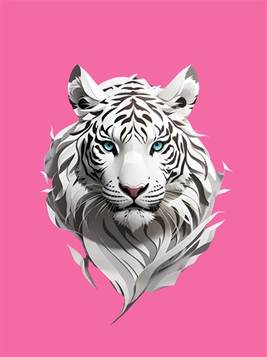 AI Tiger Head Vector Graphic – Transparent PNG, Sublimation Art (6000x9000 Pixels) - Etsy