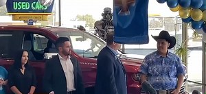 12K views · 487 reactions | WATCH: A Texas teen received his brand new truck after he survived a powerful tornado in his Silverado. The shocking video of the red truck being flipped over by the tornado went viral on March 21. (Credit: Bruce Lowrie Chevrolet) https://bit.ly/3iFFVOq | WPDE ABC15 | Facebook