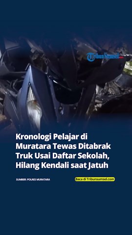 Seorang pelajar di Kabupaten Musi Rawas Utara (Muratara) meninggal dunia setelah mengalami kecelakaan saat pulang usai mengurus pemberkasan masuk SMA. Korban diketahui bernama Nobel (15). Ia tewas setelah sepeda motor yang dikendarainya terlibat kecelakaan di Jalan Lintas Kabupaten, Kelurahan Bingin Teluk, Kecamatan Rawas Ilir, Kabupaten Muratara, Sumatera Selatan, pada Selasa (30/6/2026) sekitar pukul 17.30 WIB. #tiktokberita #tribunsumsel #kecelakaanmuratara #muratara #sumateraselatan