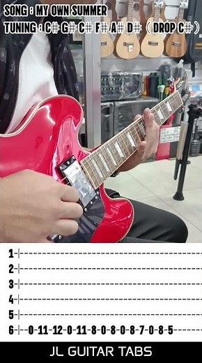 MY OWN SUMMER | GUITAR INTRO TUTORIAL WITH TABS 🎸🔥🤘🎶