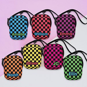 Checker EDC Beutel, personalisierte kleine Umhängetasche, benutzerdefinierte Gürteltasche, Kinder & Tween Sling Bag - Etsy.de