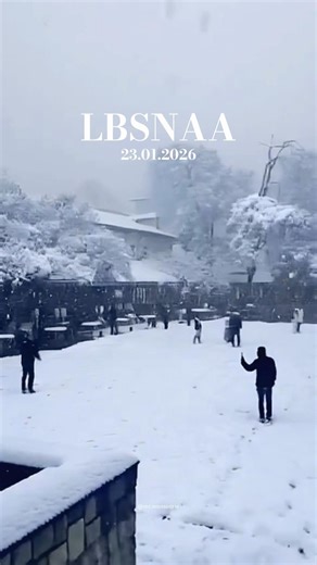 First Snowfall at LBSNAA, Mussoorie ❄️| 23.01.2026 #snowfall #mussorrie #trending #shorts #lbsnaa