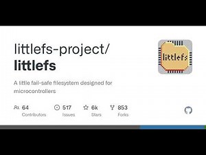 GitHub - littlefs-project/littlefs: A little fail-safe filesystem designed for microcontrollers