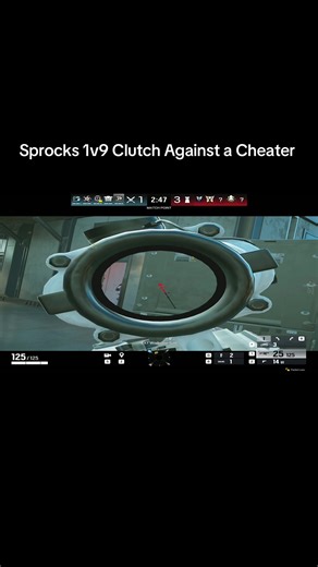 Sprocks 1v9 Clutch Against Cheater in R6 Siege