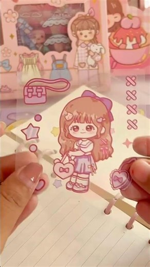 ASMR Cute Mini Kawaii Sticker Journaling ideas 💖| CraftyBlueHeaven 2026