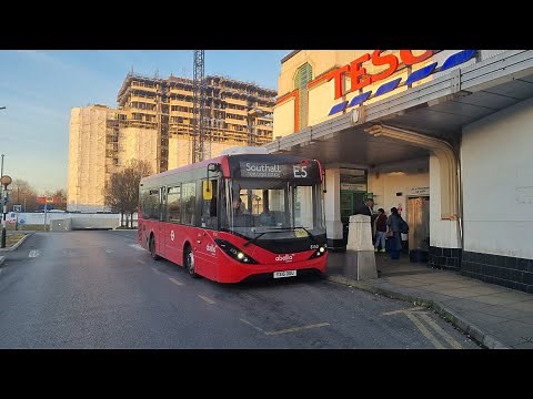 Full Route Visual | E5: Perivale Tesco to Southall, Toplocks Estate | Abellio 8154 (YX16ODL)