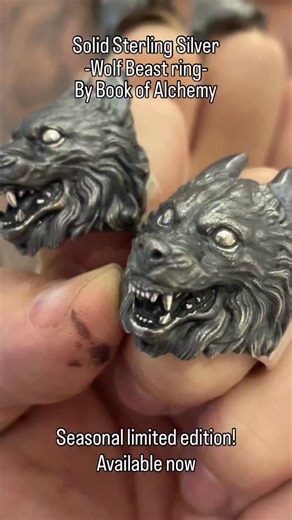 695 reactions · 27 shares | The solid sterling silver Wolf Beast Ring, the Vampire Ring and the Kings’ Pride ring, are now available again until Dec 31st! Place your order at: BookofAlchemy.com | Book of Alchemy | Facebook
