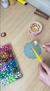 Satisfying wax seal making ✨🔥 #waxseal #sealingwax #handmadestudio #craftprocess #papercraft #diy