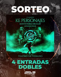 1.1K views · 25 reactions | Preparados para cantar, bailar y disfrutar el show Ke Personajes el próximo 15 de marzo en el Teatro de Verano?  ➡️Sorteamos 4 entradas dobles para que vayas con quien más te guste. ¿Cómo participar? - Seguinos en tik tok - Etiqueta a quien te acompañará - Doble chance con Macropass (comentá el número) ➡️El sorteo se realizará el martes 11/3 en las redes oficiales de Macro. | Macromercado | Facebook