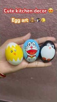Cute egg art idea😍#trending #art #drawing #draw #egg #cute #decor #viral #shorts #viralvideo #video