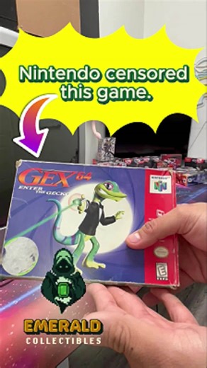 Emerald Collectibles on Instagram: "Did you know Nintendo "cleaned up" Gex for the N64? 🧼 Because of cartridge space and Nintendo's "family-friendly" standards at the time, huge chunks of the game were altered. They even changed the iconic "Pimp Struttin'" to "Cool Struttin'." Despite the cuts, it remains one of the most unique platformers of the era. We just got this copy in at the shop—come grab it before it’s gone! 🎮 #nintendo64 #retrogaming #nostalgia #gex #enterthegecko"