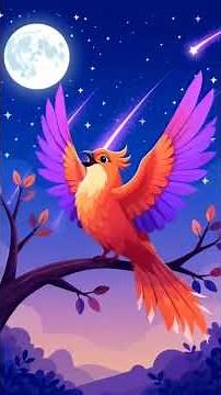 Colors of the Phoenix Bird🪶 #phoenix #kidsrhymes #mythology #shorts video