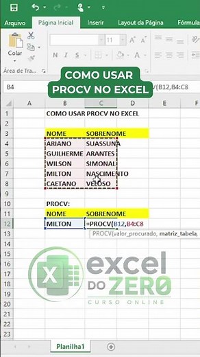 Como Usar Procv no Excel - Tutorial #excel #procv