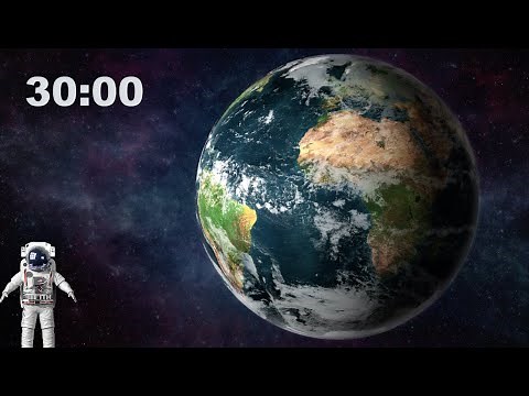 30-Minute Outer Space Timer 🌌 | Floating Astronaut | Ambient Space Music | Alarm