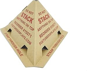 FixtureDisplays® Do not Stack Sign 10x10x5.3" Corrugated Signage Pallet no Double Stack Cones Pallet Cone Shaped Sign no Stack 20pk 15071-NPF