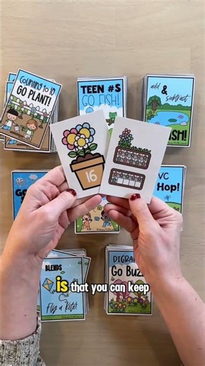 Spring Go Fish Bundle for Kindergarten | 8 Fun Literacy and Math Games