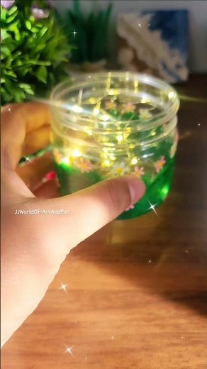 DIY Painted Jar Lantern | Easy Spring Decor with Fairy Lights | Jar Art #shorts #shortsfeed #art