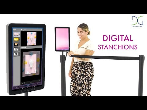 Digital Sign Stanchions for Multimedia Crowd Control Systems