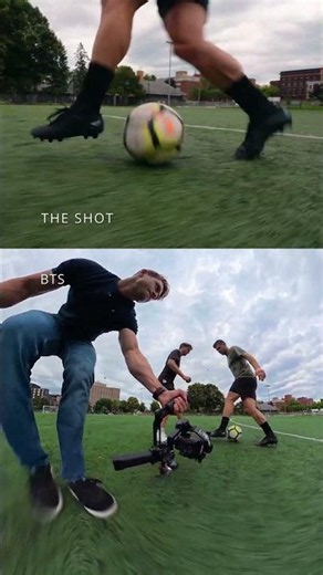 The ball moves fast. The camera moves lower. ⚽ ｜DJI RS 5