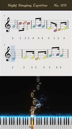 Daily Sight-Singing Exercise No.071 | Dotted rhythm and sixteenth notes