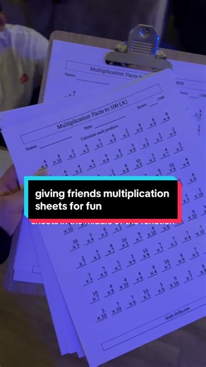 Fun Multiplication Worksheets for Friends