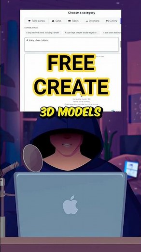 Create 3D Models for FREE 🤯 No Experience Needed! #shorts